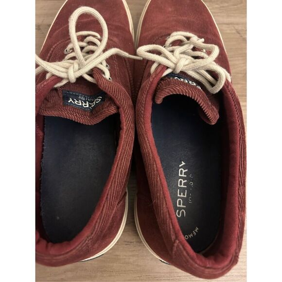 Sperry corduroy sneakers men's 12 dark brown color - Picture 8 of 9